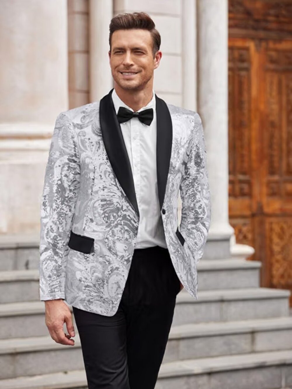NWT COOFANDY Sequin Blazer/Tuxedo Jacket Size Small Men's